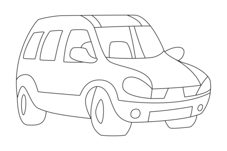 Coloriage Auto 12 – 10doigts.fr